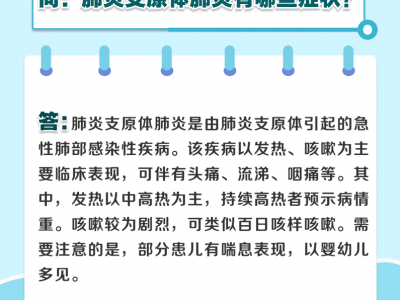 6问6答 儿童肺炎支原体肺炎如何防治