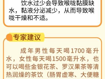 秋季气候干燥 6招帮你护好咽喉