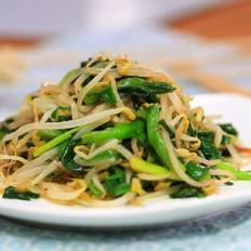 韭菜炒绿豆芽的做法-家常味炒菜谱