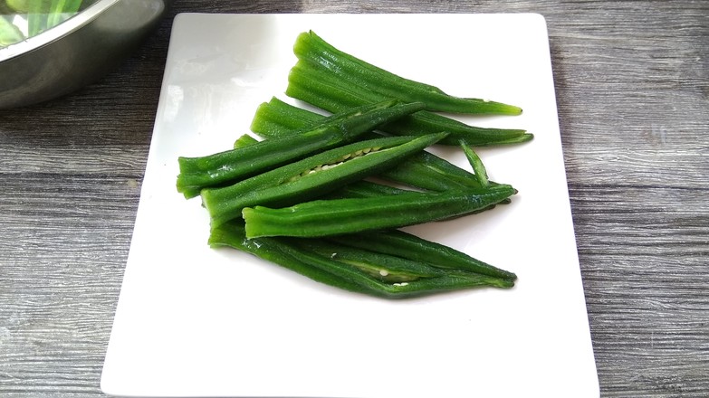 蒜蓉秋葵的做法-蒜香味炝菜谱