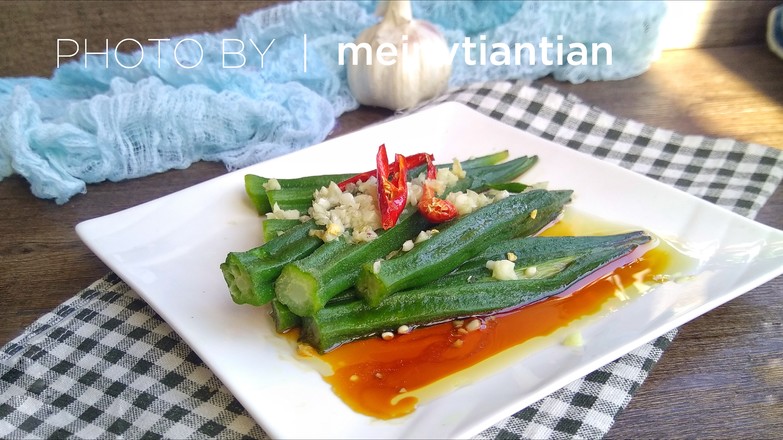 蒜蓉秋葵的做法-蒜香味炝菜谱-易网健康养生网 蒜蓉秋葵的做法-蒜香味炝菜谱