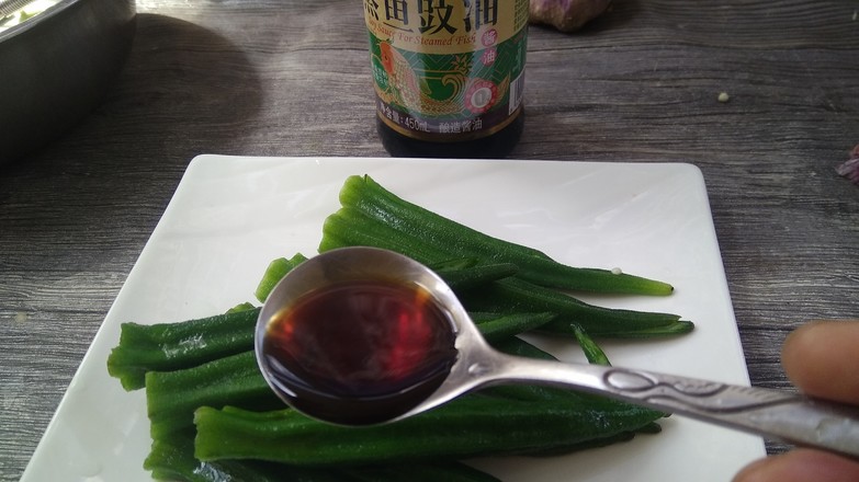 蒜蓉秋葵的做法-蒜香味炝菜谱