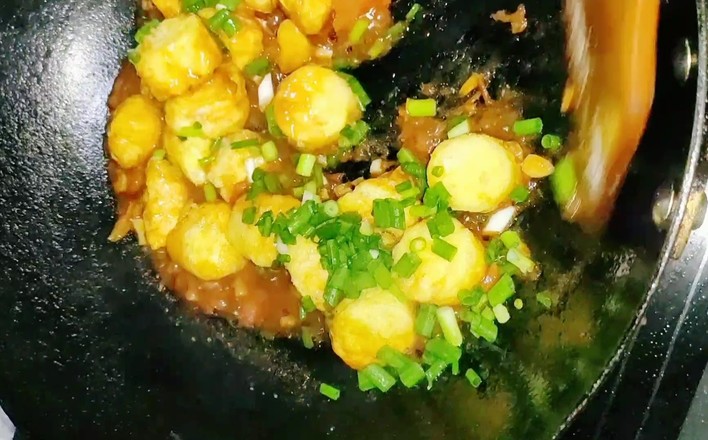 红烧日本豆腐的做法-酸甜味烧菜谱