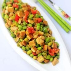 毛豆香干炒肉丁的做法-咸鲜味炒菜谱