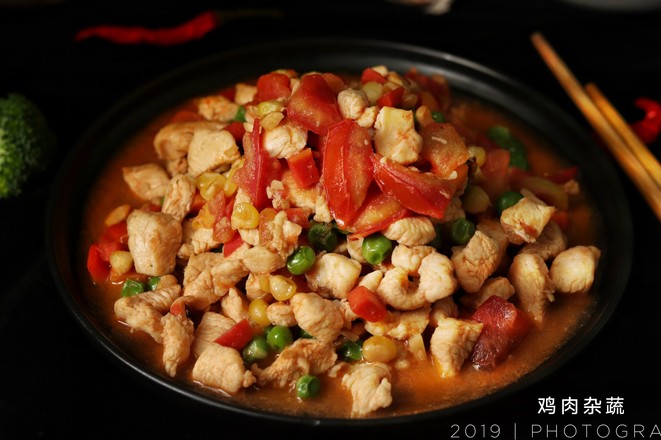 鸡肉杂蔬的做法-家常味炒菜谱-易网健康养生网 鸡肉杂蔬的做法-家常味炒菜谱