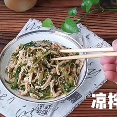 凉拌鸡丝的做法-家常味拌菜谱