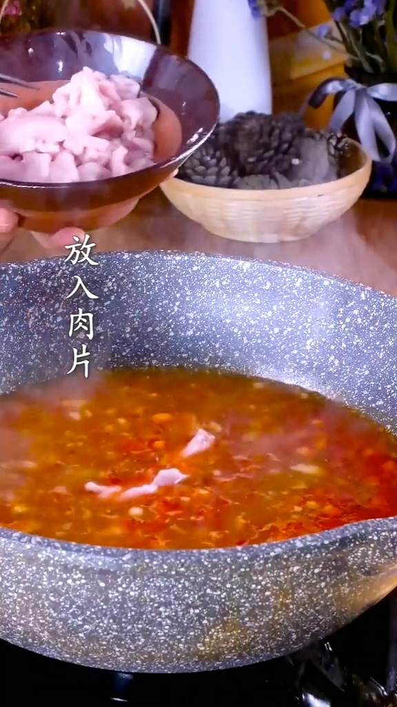 家庭版水煮肉片的做法-香辣味炒菜谱
