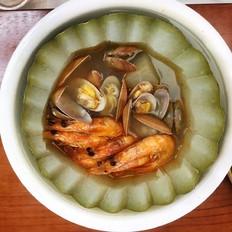 粤式海鲜冬瓜盅的做法-其它口味蒸菜谱