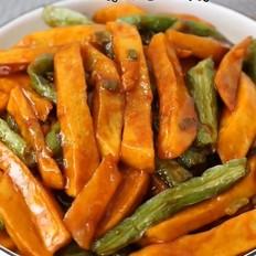 土豆条烧豆角的做法-咸鲜味炒菜谱