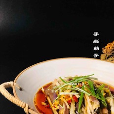 手撕茄子的做法-酱香味拌菜谱