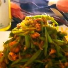 虾酱扁豆的做法-咸鲜味炒菜谱
