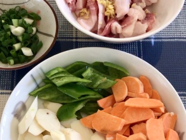 胡萝卜山药肉片的做法-咸鲜味炒菜谱