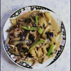 肉丝茄子的做法-咸鲜味炒菜谱