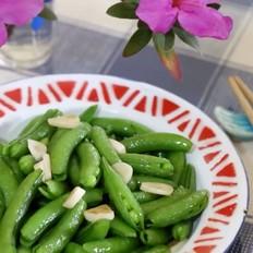 蒜香甜豆的做法-家常味炒菜谱