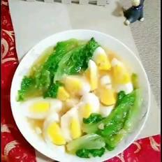 鸡蛋蒜香生菜的做法-家常味灼菜谱