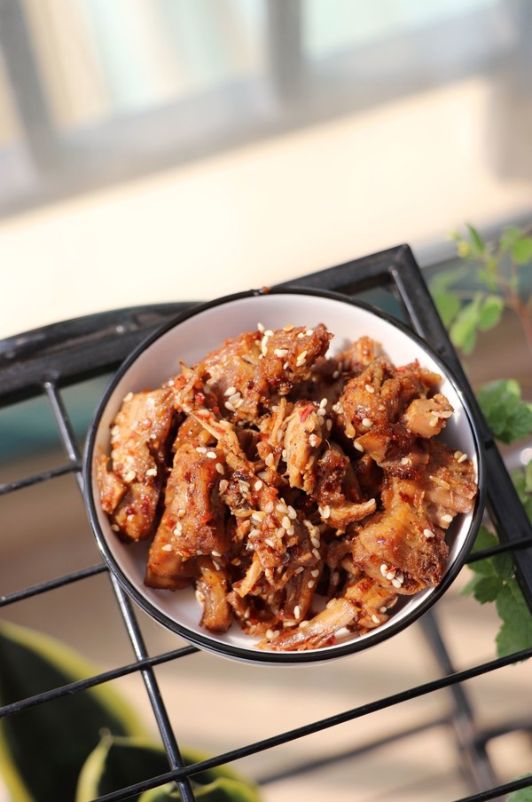 香辣牛肉干的做法-香辣味烤菜谱