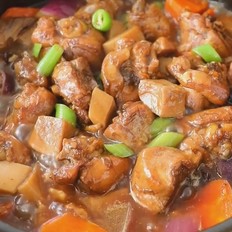 杏鲍菇烧鸡腿的做法-咸鲜味炖菜谱