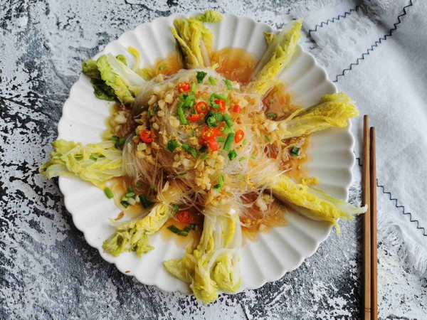 蒜蓉粉丝蒸娃娃菜的做法-蒜香味蒸菜谱