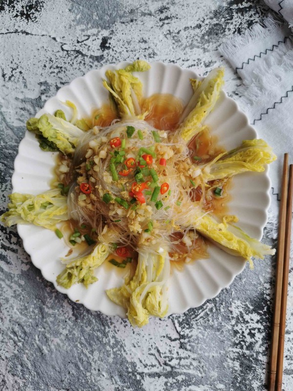 蒜蓉粉丝蒸娃娃菜的做法-蒜香味蒸菜谱