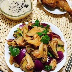 圆葱拌假鲍鱼的做法-酸辣味拌菜谱