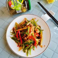 三椒红油肚片的做法-香辣味炒菜谱