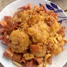 脆椒虾仁的做法-香辣味炸菜谱