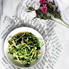 银丝梗菜炒冬笋的做法-咸鲜味炒菜谱