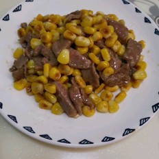 玉米炒牛肉的做法-家常味炒菜谱