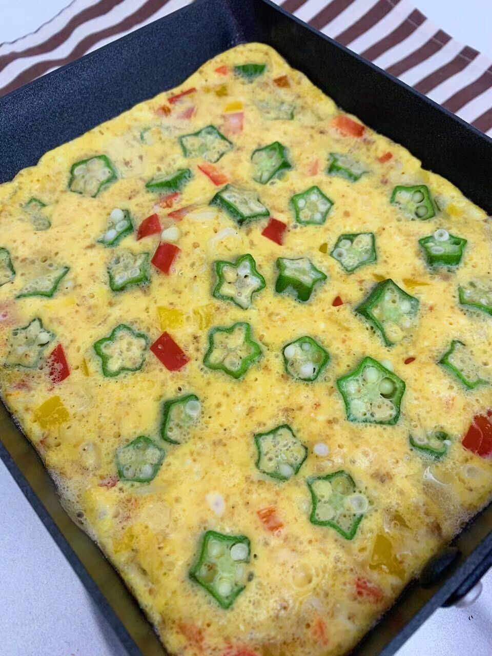 宝宝辅食  银鱼秋葵煎蛋的做法-家常味煎菜谱
