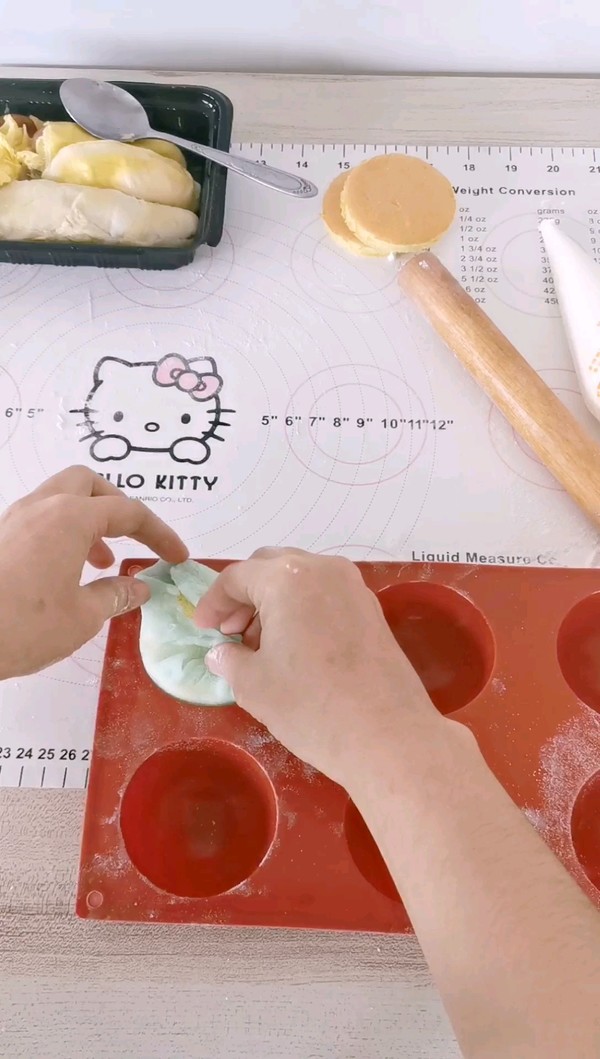 榴莲冰皮月亮蛋糕的做法-甜味蒸菜谱-易网健康养生网 榴莲冰皮月亮蛋糕的做法-甜味蒸菜谱