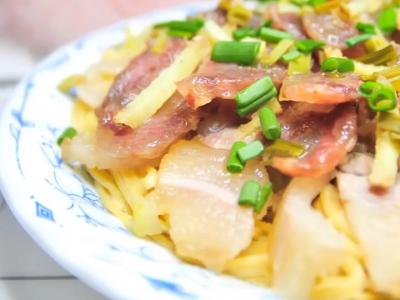 咸肉香肠蒸干丝的做法-咸鲜味蒸菜谱