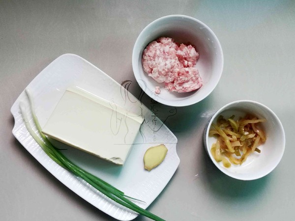 肉末榨菜蒸豆腐的做法-家常味蒸菜谱