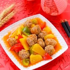 菠萝咕噜肉丸  宝宝辅食食谱的做法-家常味炒菜谱
