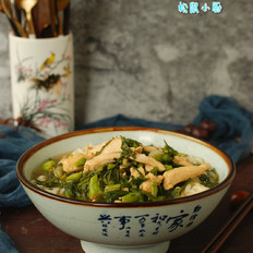 雪菜鸡丝面的做法-家常味煮菜谱