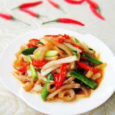 酸菜炒肉皮的做法-酸辣味炒菜谱