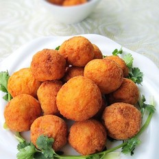 豆腐肉丸的做法-家常味炸菜谱