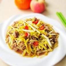 韭黄炒肉末的做法-家常味炒菜谱