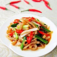 酸菜炒肉皮的做法-酸辣味炒菜谱