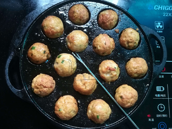 鸡肉丸子的做法-麻辣味煎菜谱