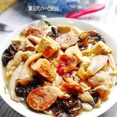 菇耳冻豆腐的做法-咸鲜味炖菜谱