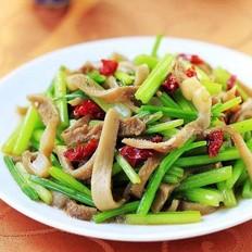 毛芹菜炒羊肚的做法-香辣味炒菜谱