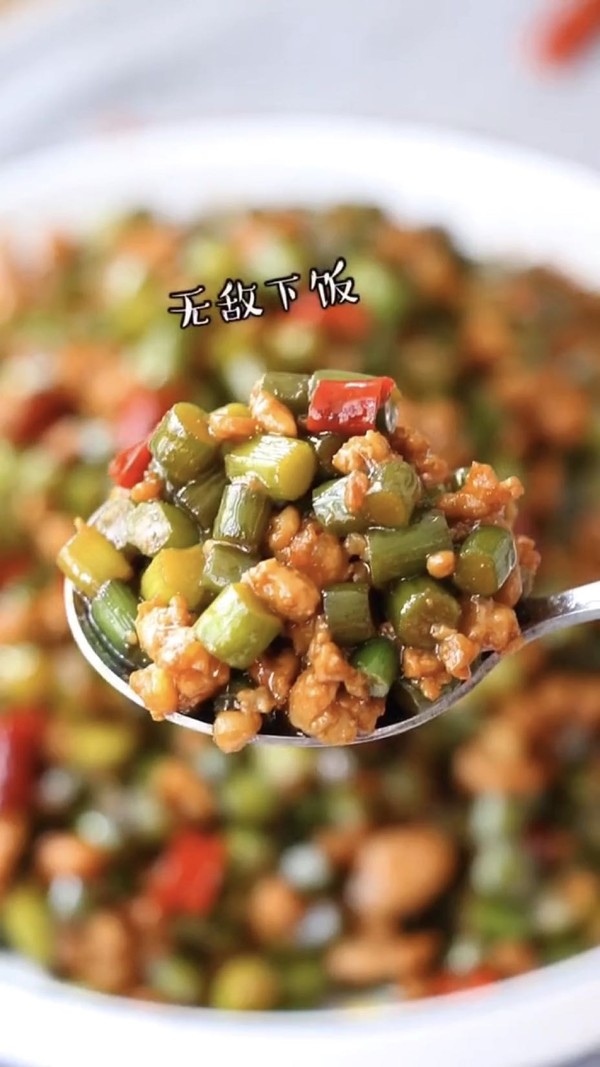 蒜苔炒肉末的做法-咸鲜味炒菜谱