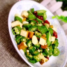 秋葵炒香干的做法-家常味炒菜谱