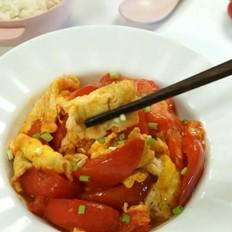 西红柿(番茄)炒鸡蛋 一人份的做法-家常味炒菜谱