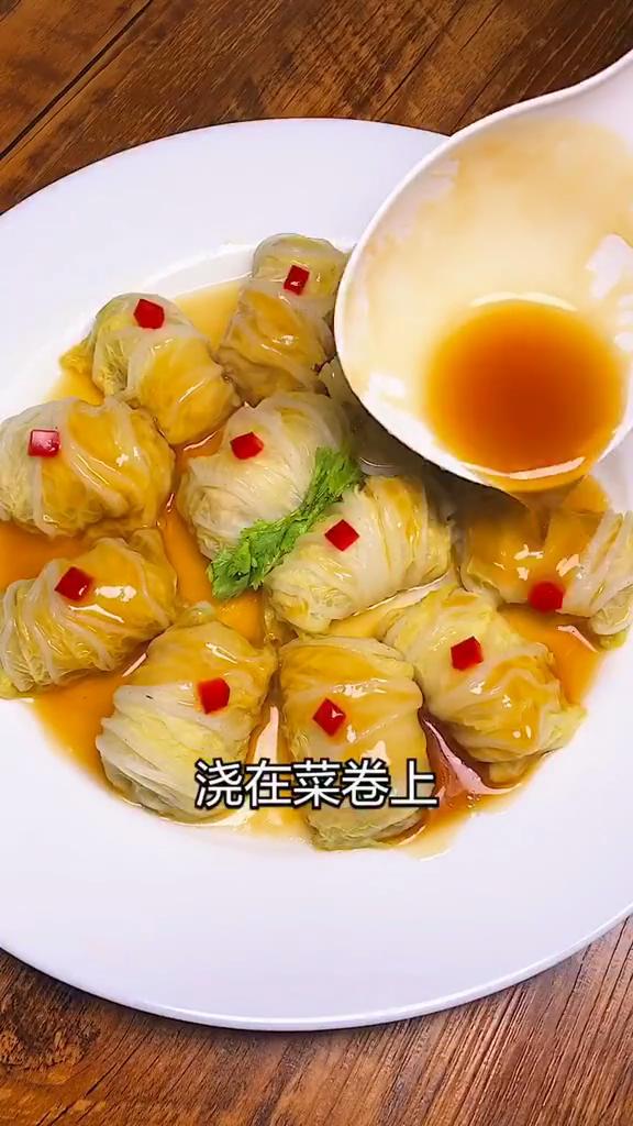 娃娃菜肉卷的做法-家常味炒菜谱