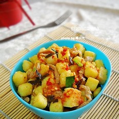 芝麻肉丝馒头丁的做法-家常味炒菜谱