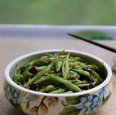 干煸扁豆丝的做法-香辣味炒菜谱