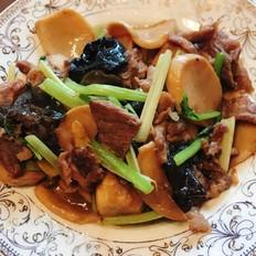 杏鲍菇肉片的做法-家常味炒菜谱