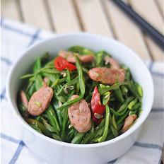 四季豆炒肉肠的做法-咸鲜味炒菜谱