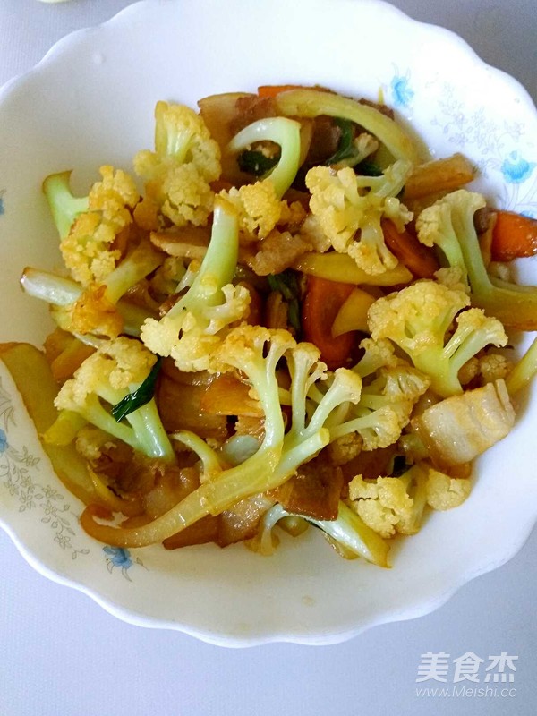肉炒有机菜花的做法-家常味炒菜谱
